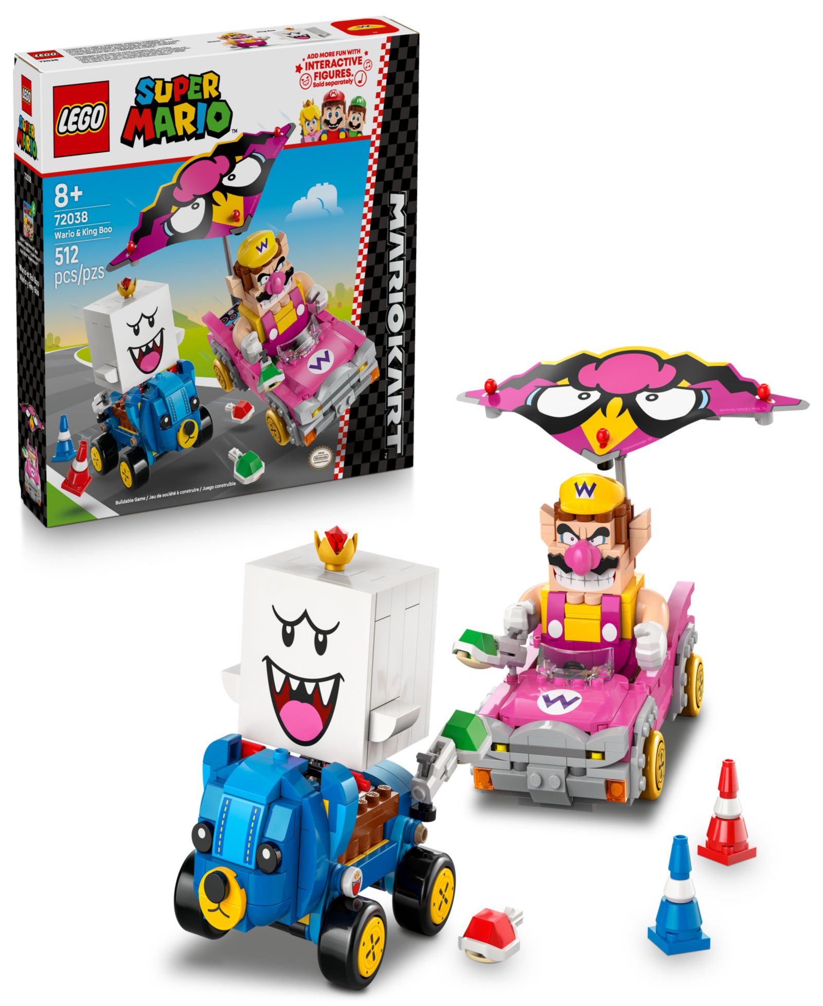 LEGO Super Mario: Mario Kart Wario King Boo 72038 512 Pieces