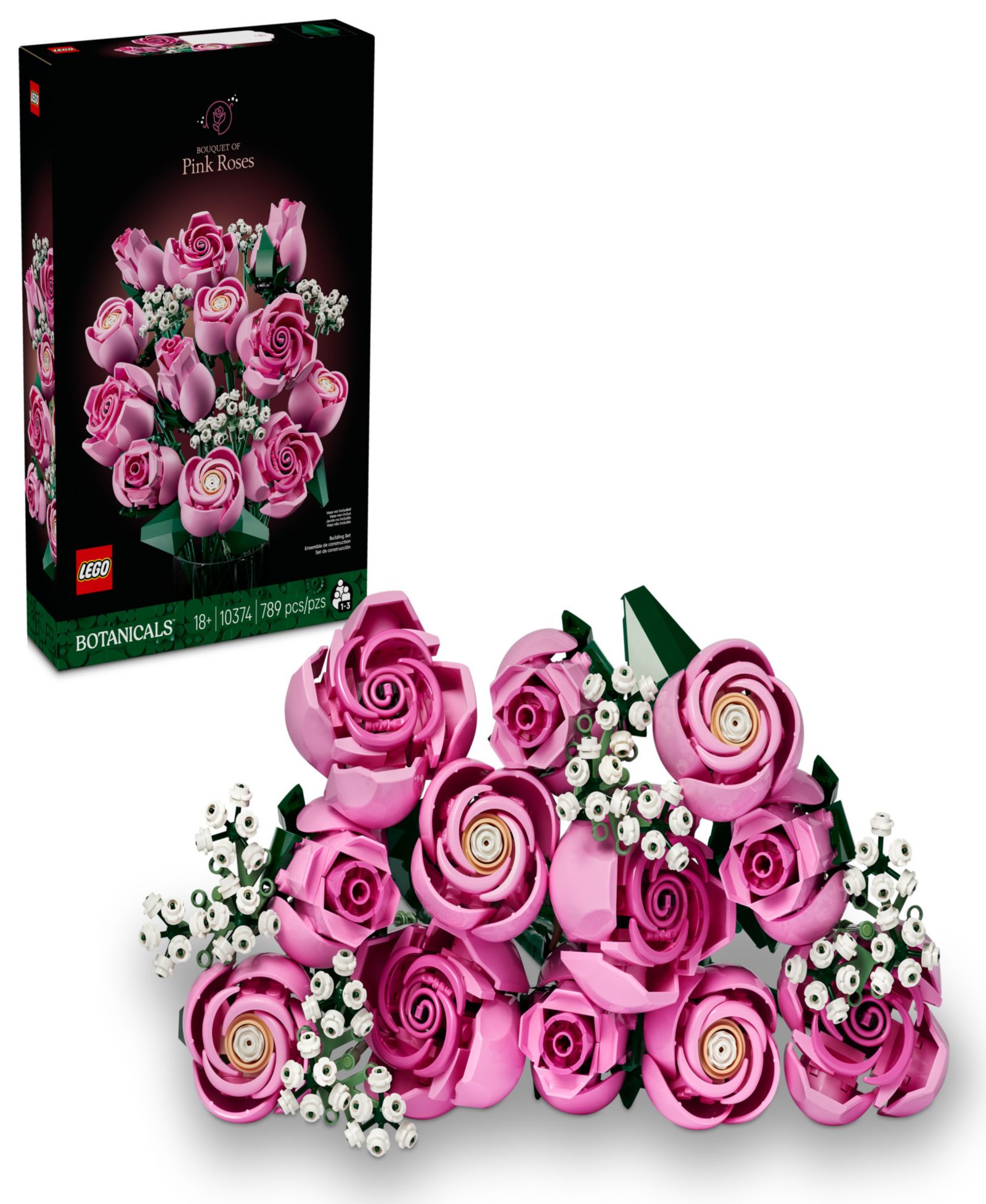 LEGO® Botanicals Букет розовых роз 10374 конструктор, 789 деталей