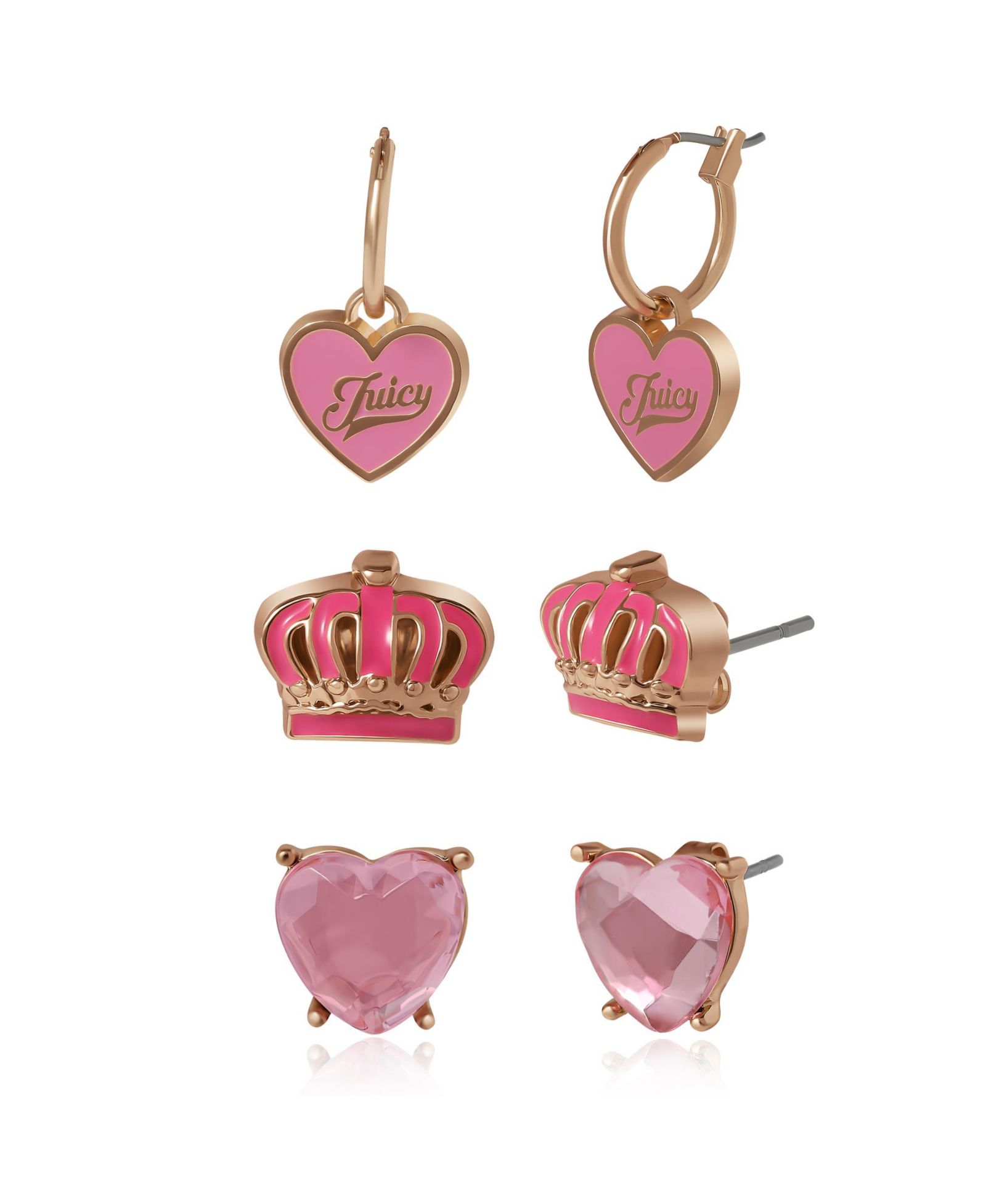 Juicy Couture Детский набор сережек 3 пары