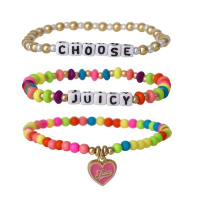 Набор из 3 бус Juicy Couture Kids Choose Juicy Heart Charm