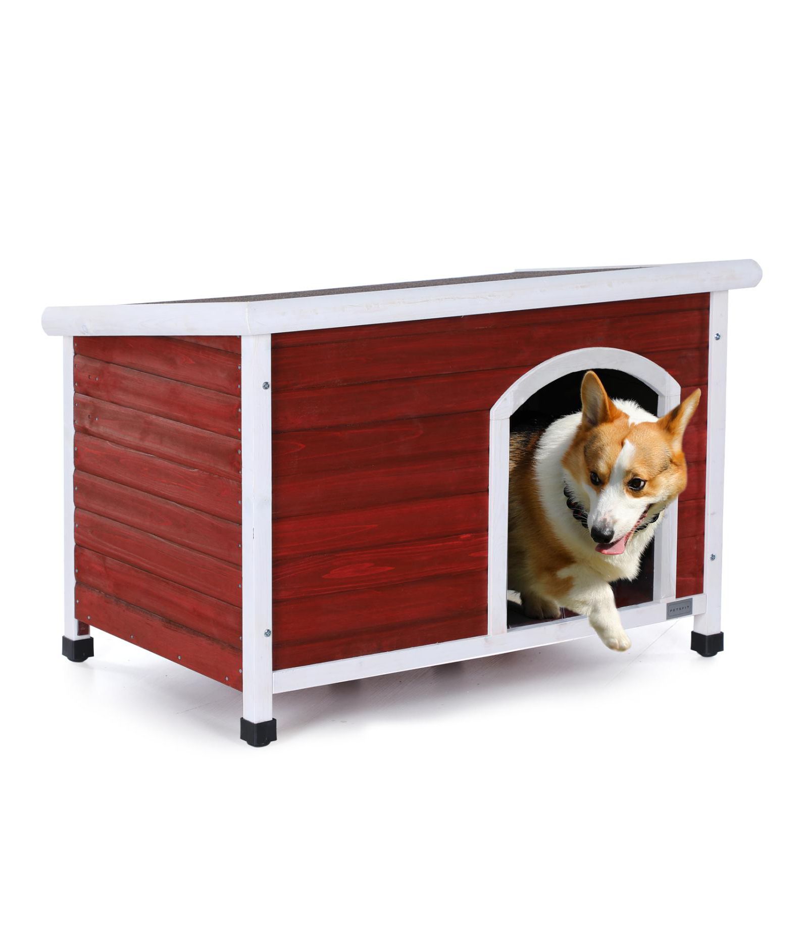 Деревянный дом для собак Streamdale Furniture Medium Waterproof Elevated Red