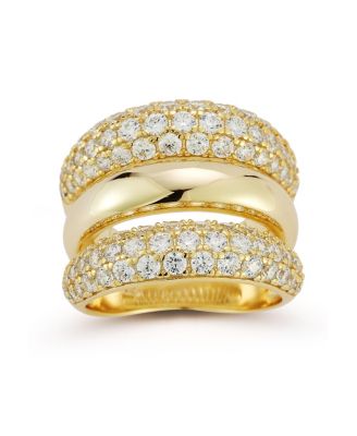 Кольцо Rachel Zoe Plated Sterling Triple Dome