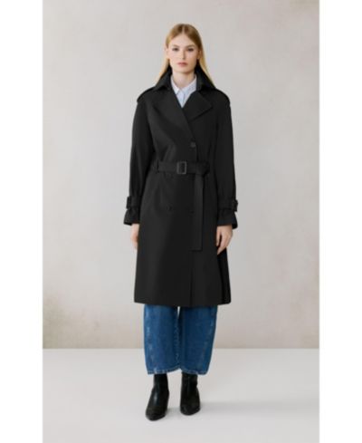 Soia & Kyo Womens Becky-L Long Trench Coat