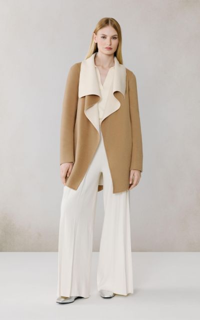 Soia & Kyo Women's Bridgette-U Double Face Wool Wrap Coat