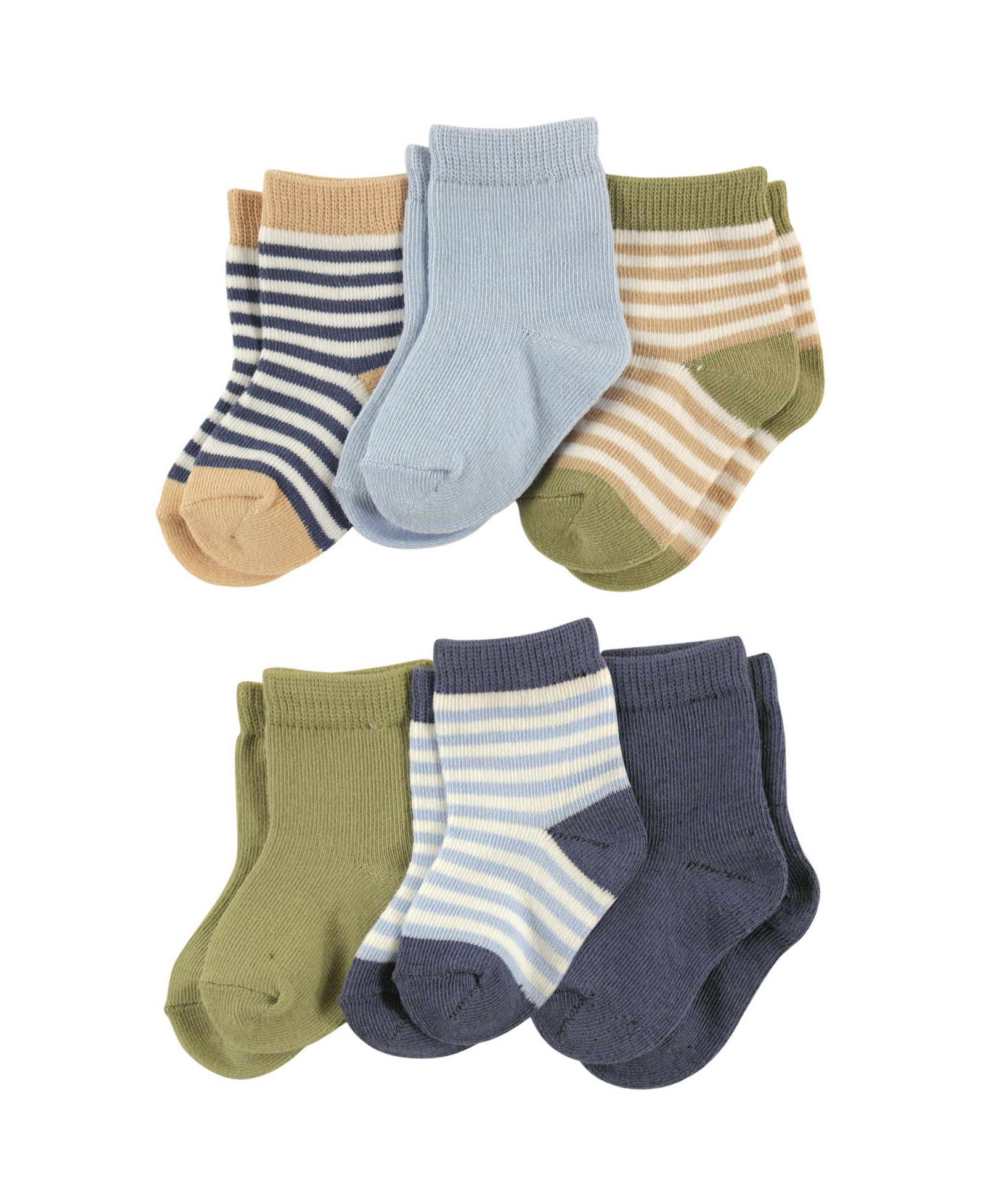 Touched by Nature Six-Pack of Natural Socks