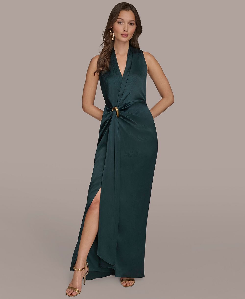 Вечернее платье Donna Karan New York Halter Ruched Gown