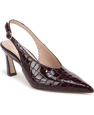 Merlot Red Croco Print Leather