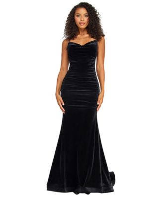 Alex & Sophia Juniors' Spaghetti-Strap Sweetheart Long Gown