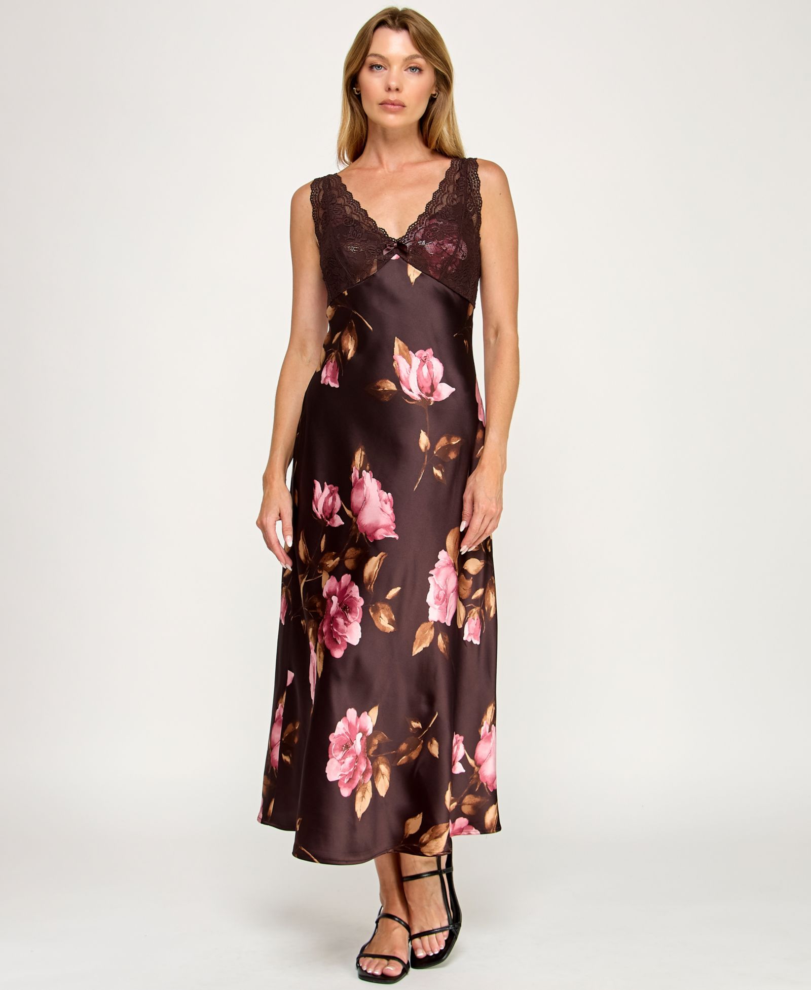 Женское платье ROW A V-Neck Pull-On Midi