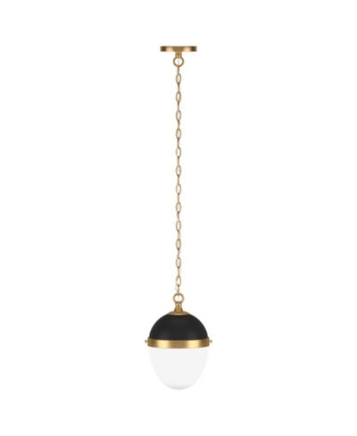 Hudson & Canal Aurelia 13" Metal Pendant with Glass Shade