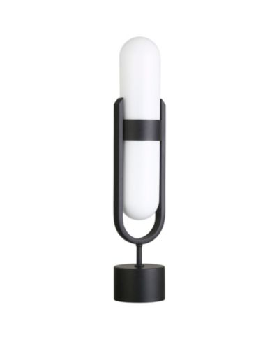 Настольная лампа Hudson & Canal Blair 25" Metal Pill-Shaped с матовым стеклянным плафоном