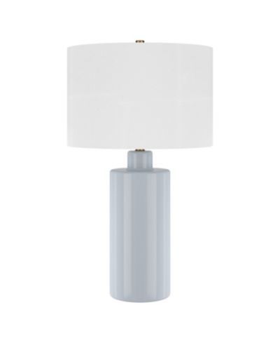 Hudson & Canal Selina 25" Ceramic Table Lamp with Fabric Shade