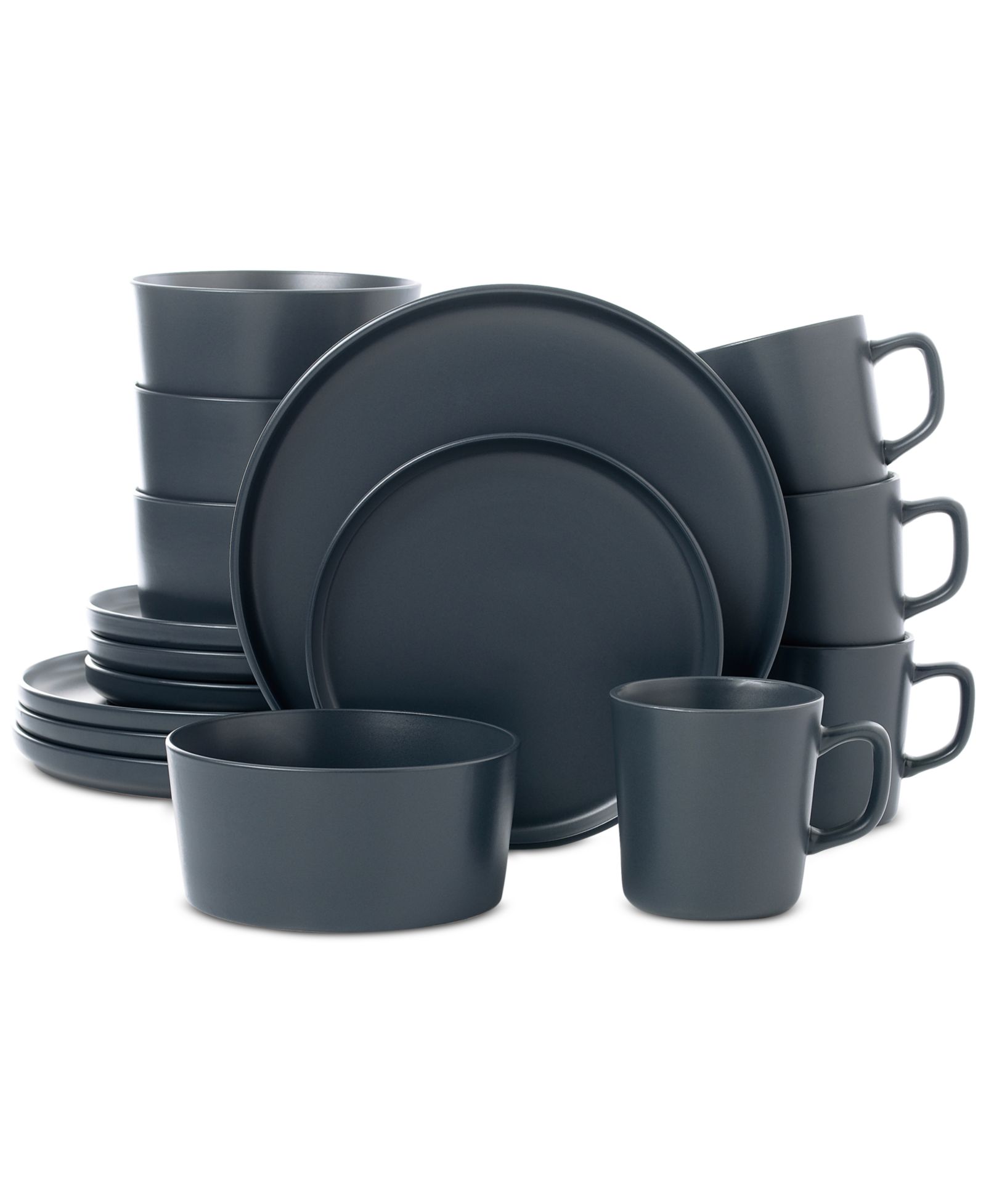 Lorren Home Trends Grey 16-Pc. Dinnerware Set, Service for 4