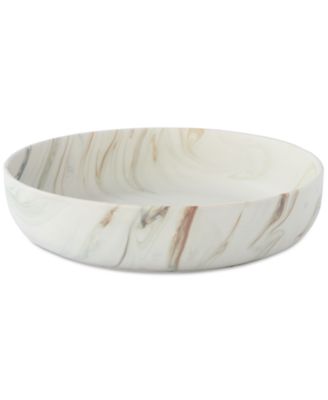 Lorren Home Trends Matte Marble Pattern Serving Bowl, 96-oz.