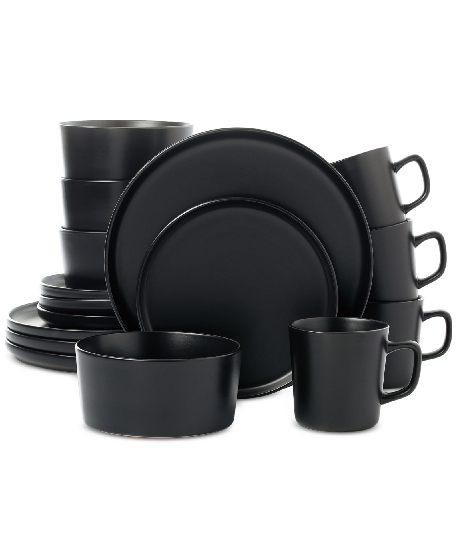 Lorren Home Trends Набор столовой посуды 16-Pc. Black
