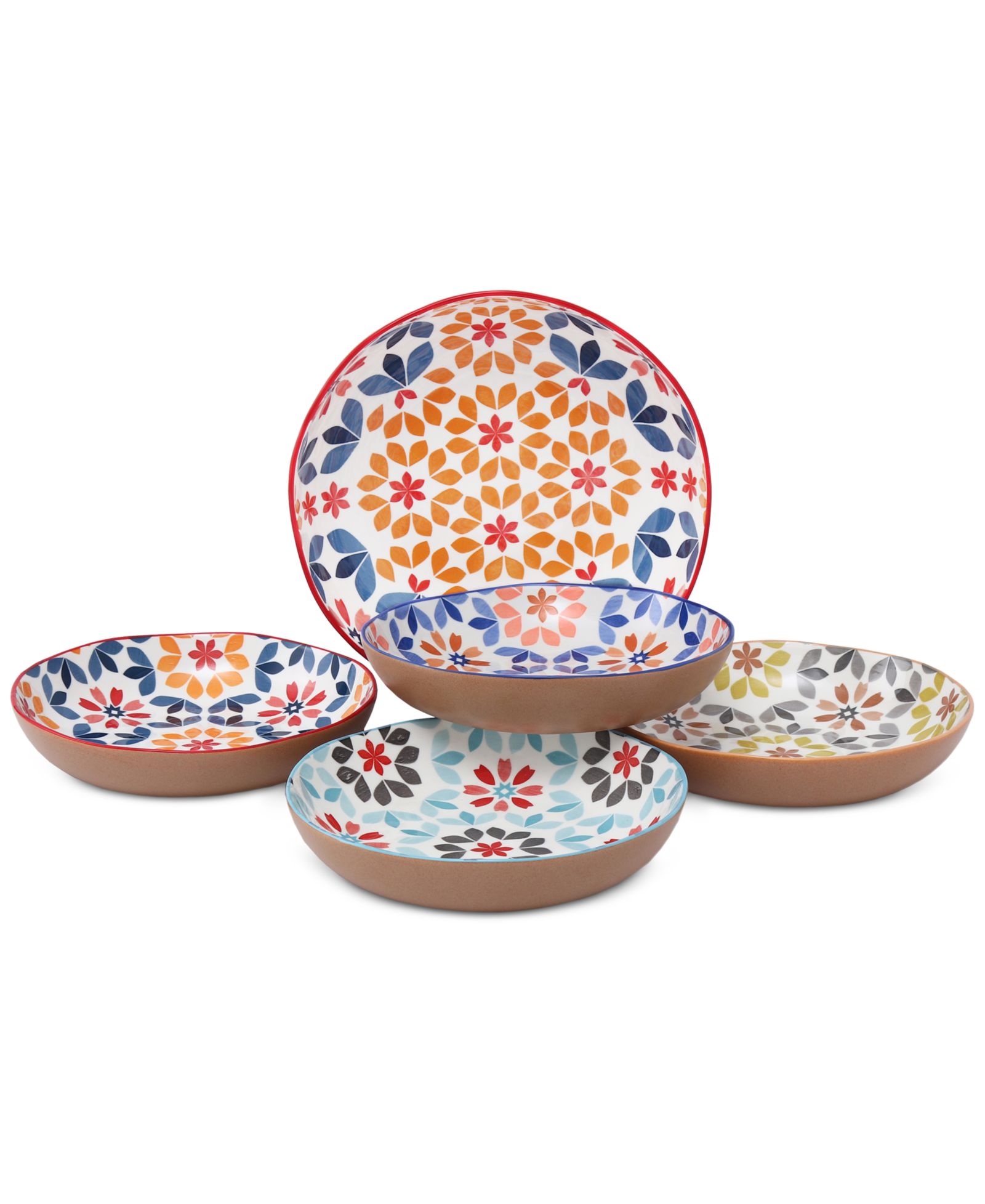 Lorren Home Trends набор из 5 мисок Geo Floral