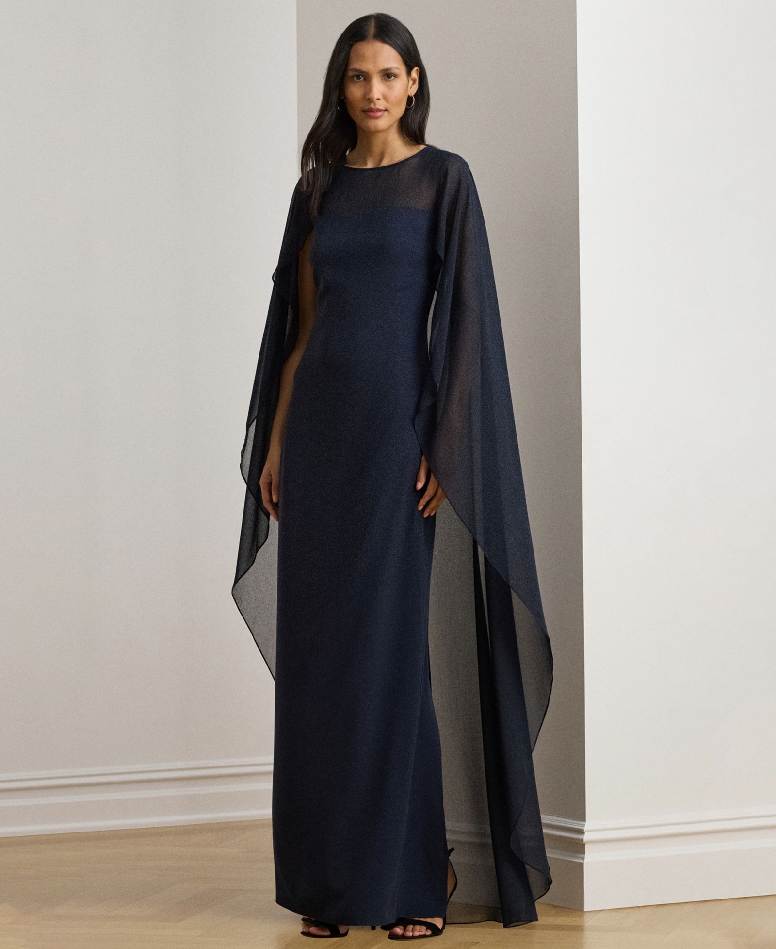 Lauren Ralph LaurenCape Georgette Gown