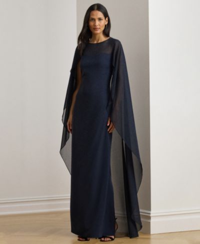Вечернее платье Lauren Ralph Lauren Cape Georgette Gown