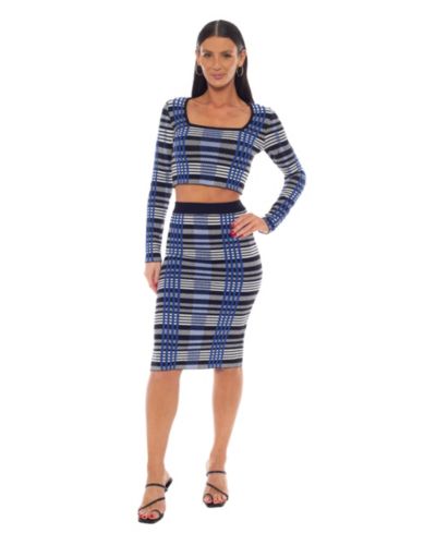 Женское платье-свитер Bebe Plaid Two Piece