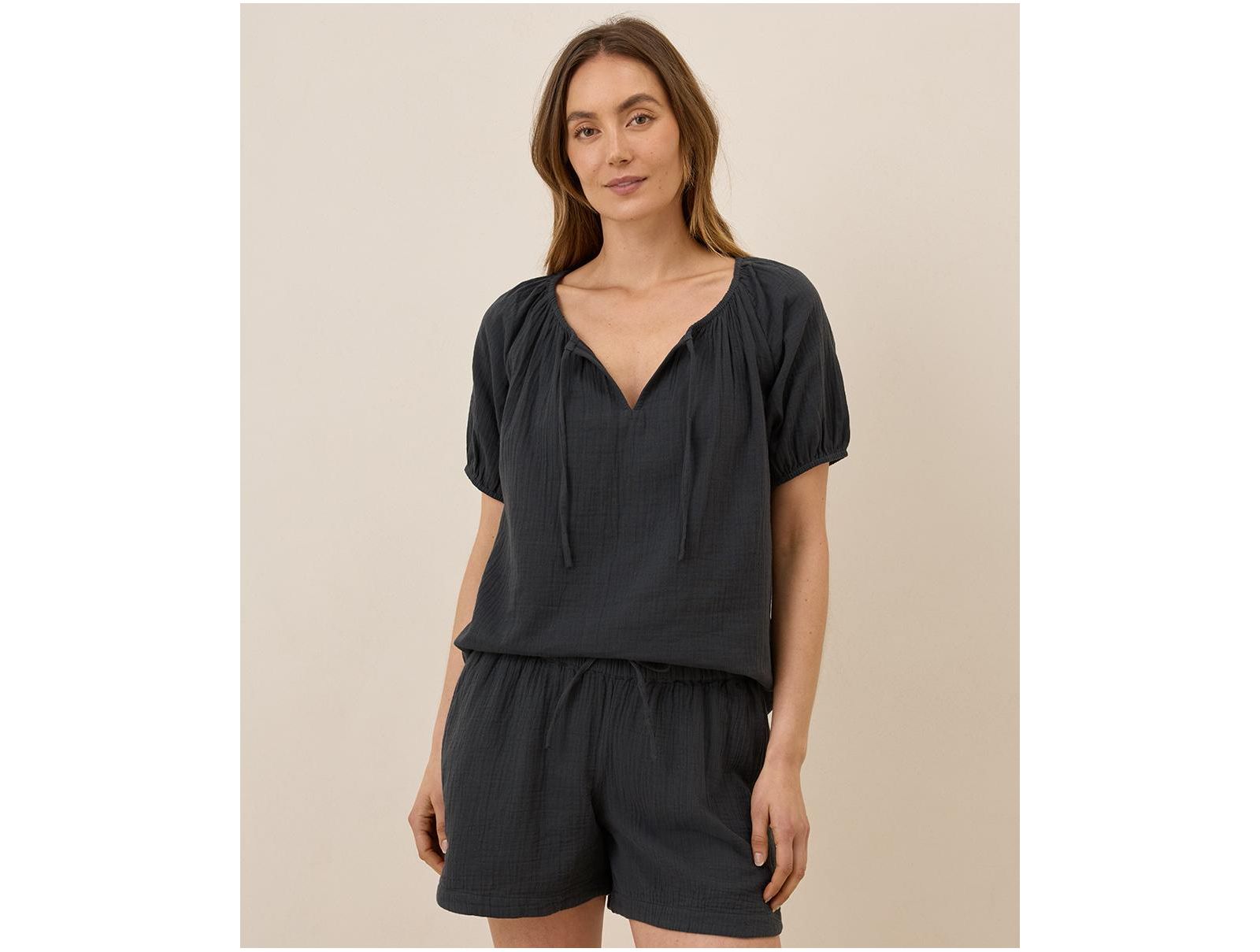Pact Organic Cotton Coastal Double Gauze Boho Popover