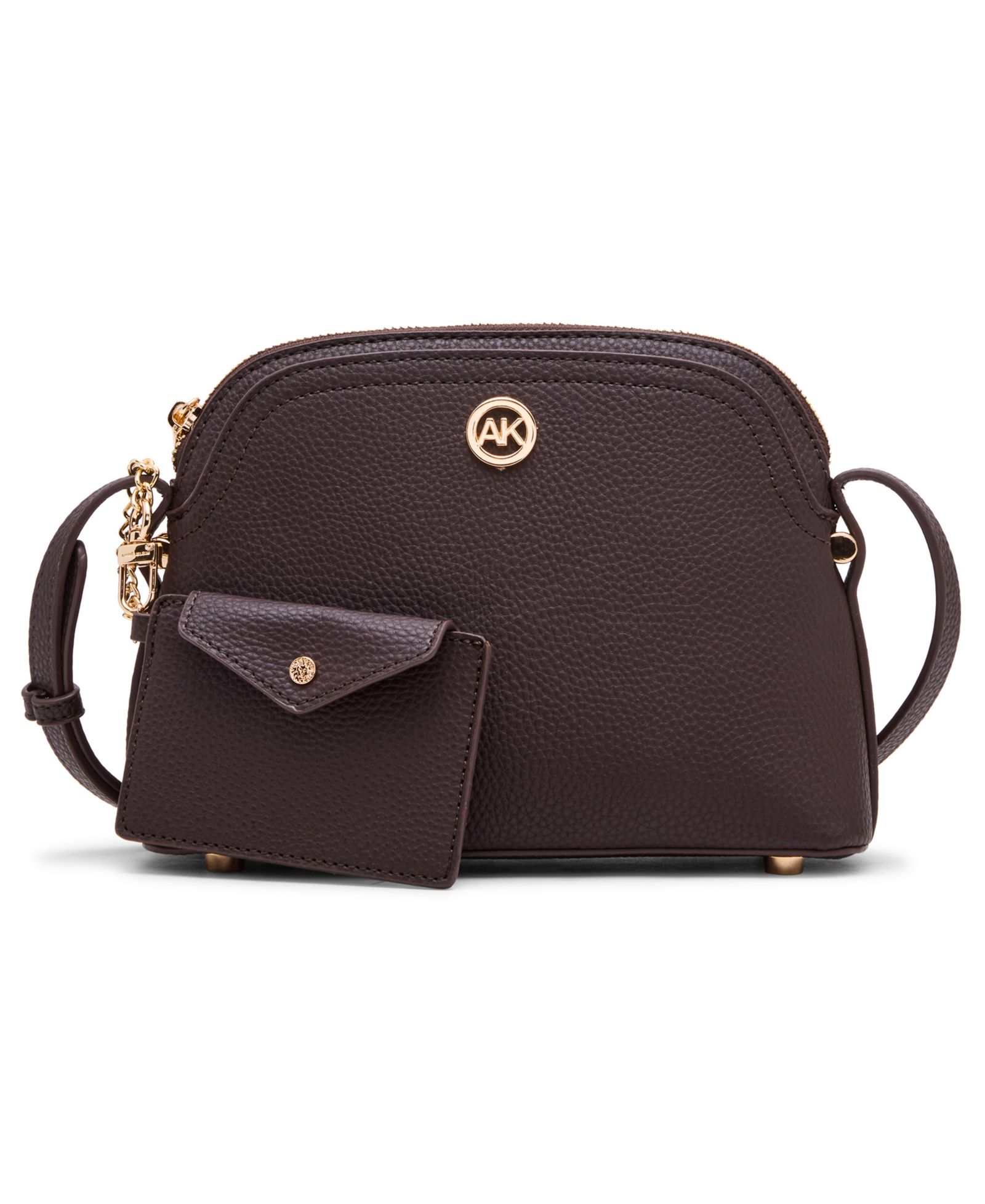 Anne Klein Dome Zip Top Detachable Card Case Crossbody Bag
