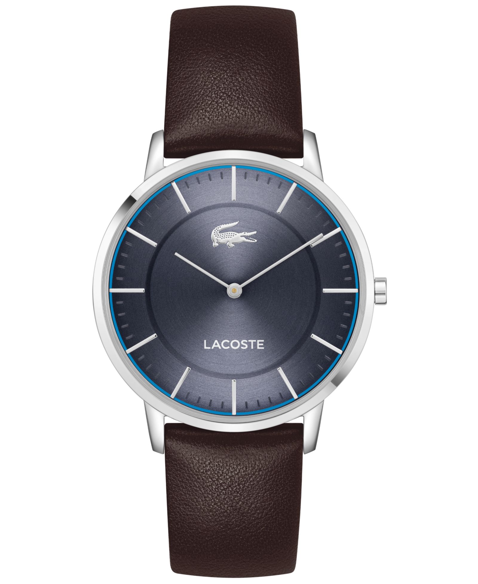 Lacoste Men's Crocorigin Brown Leather Strap Watch, 40.5mm