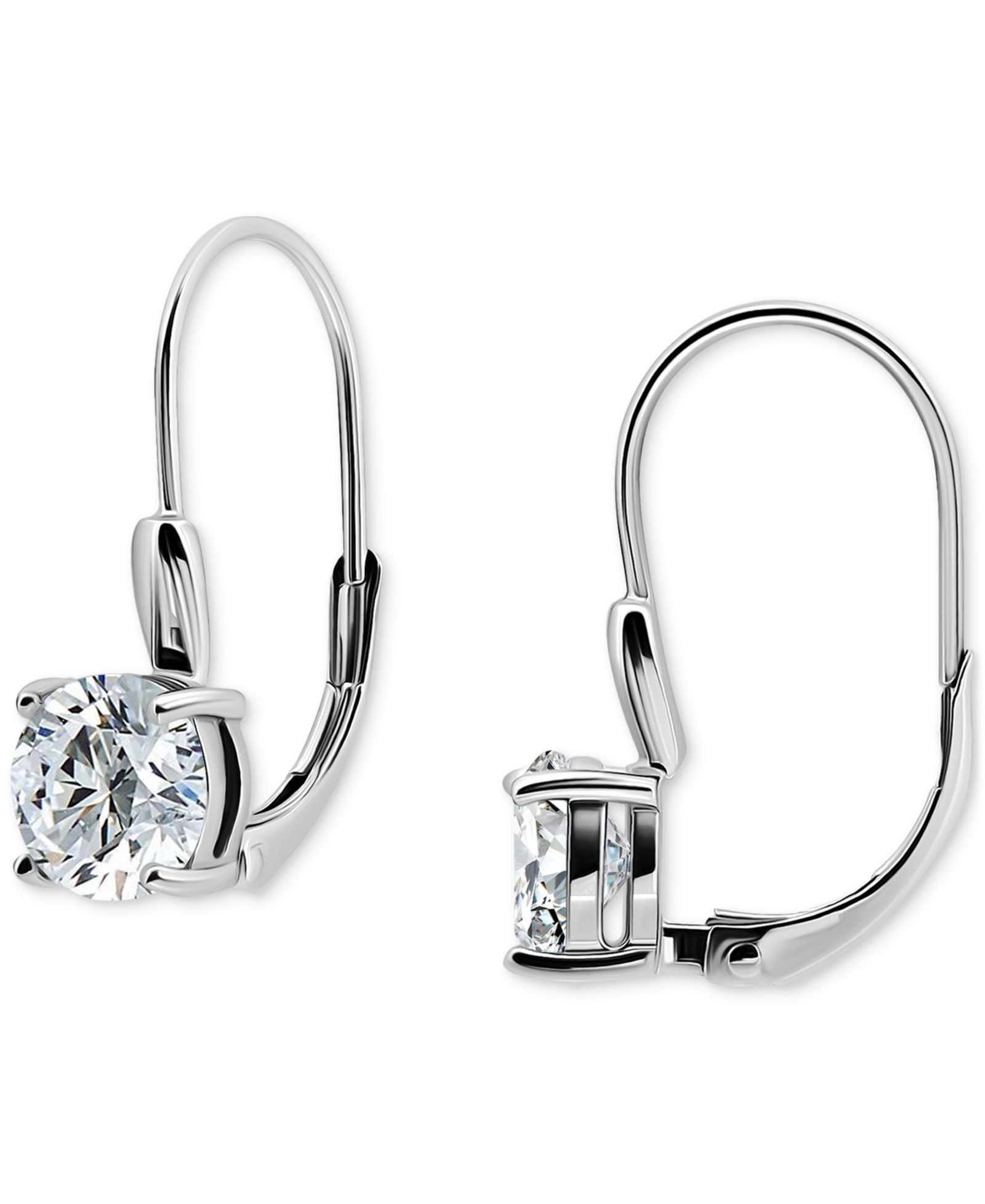 Giani Bernini Round Cubic Zirconia Leverback Earrings in Gold Vermeil  Over Sterling Silver, Macy's Exclusive