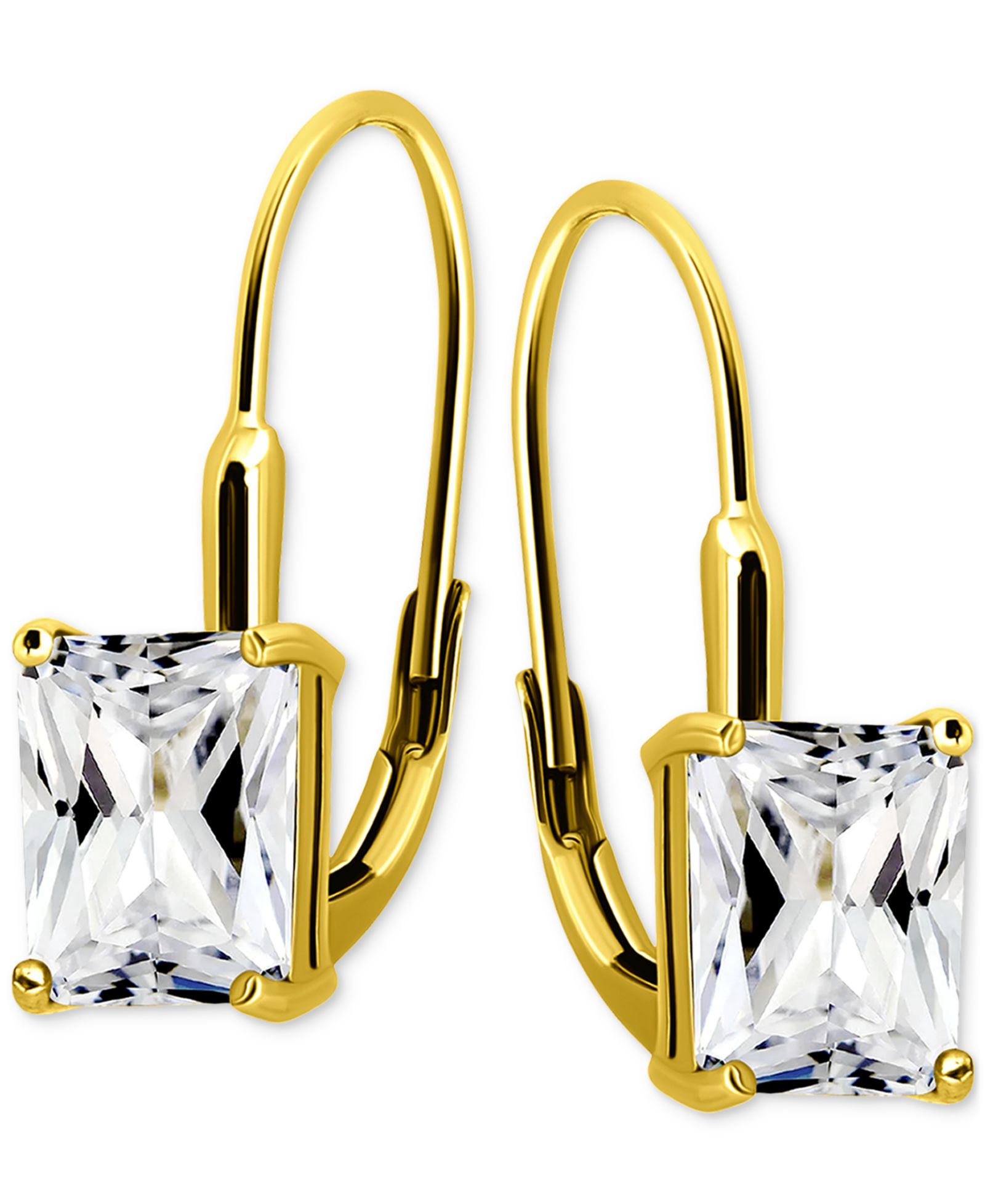 Серьги-подвески Giani Bernini с кубическим цирконием, 18k Gold-Plated Sterling Silver