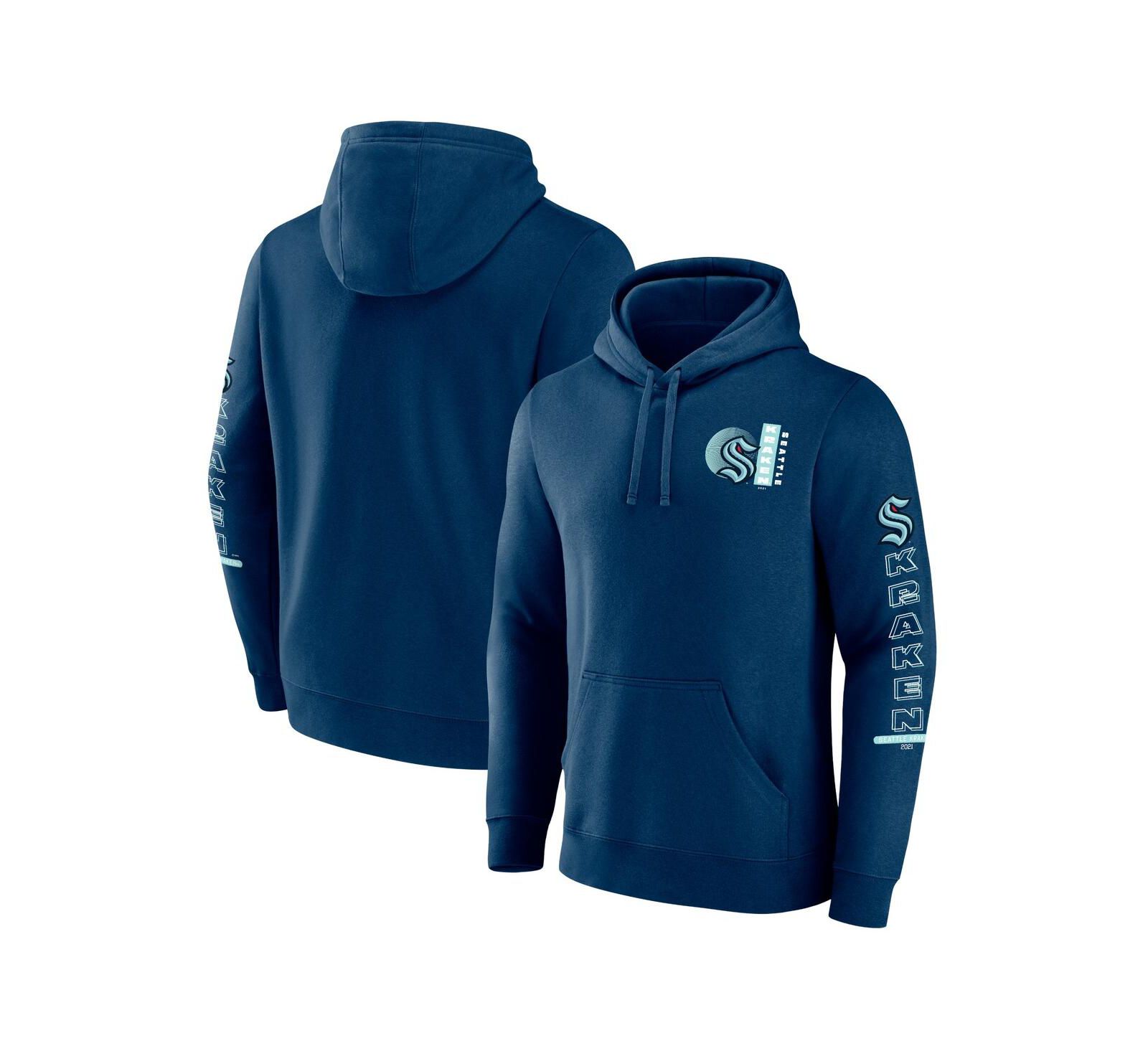Мужское худи Fanatics Seattle Kraken Revolution Pullover
