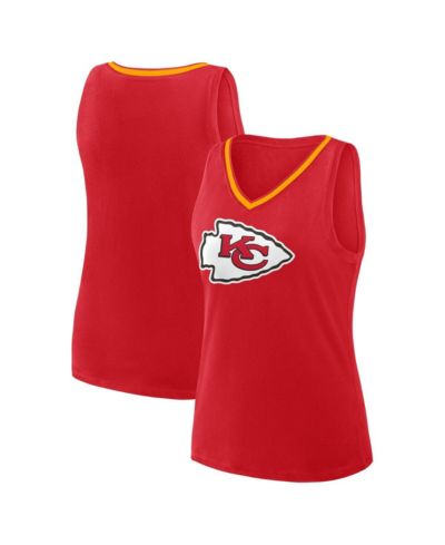 Logo Athletic Women's Red Kansas City Chiefs Stellar Win V-Neck Tank Top