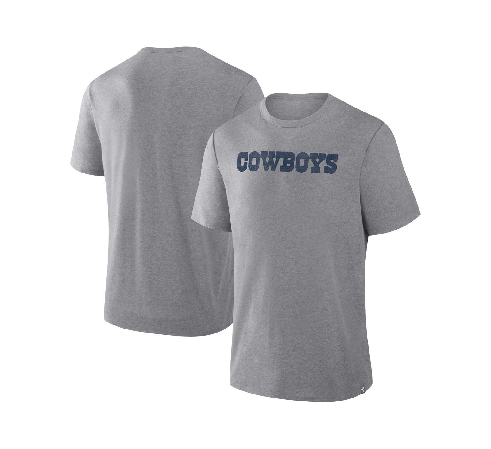 Мужская футболка Fanatics Heather Gray Dallas Cowboys Pass Rush Tri-Blend
