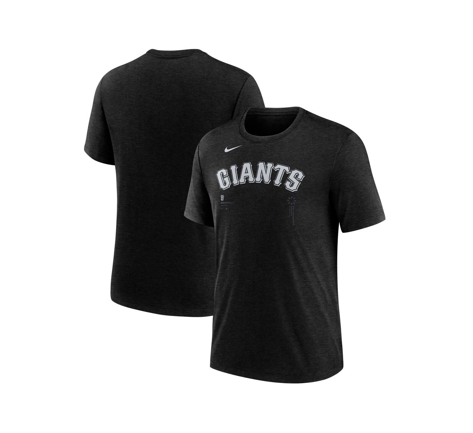 Nike Men's Heather Black San Francisco Giants Lights Out Tri-Blend T-Shirt