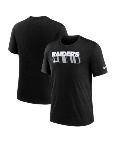 Мужская футболка Nike Heather Black Las Vegas Raiders Long Pass Tri-Blend