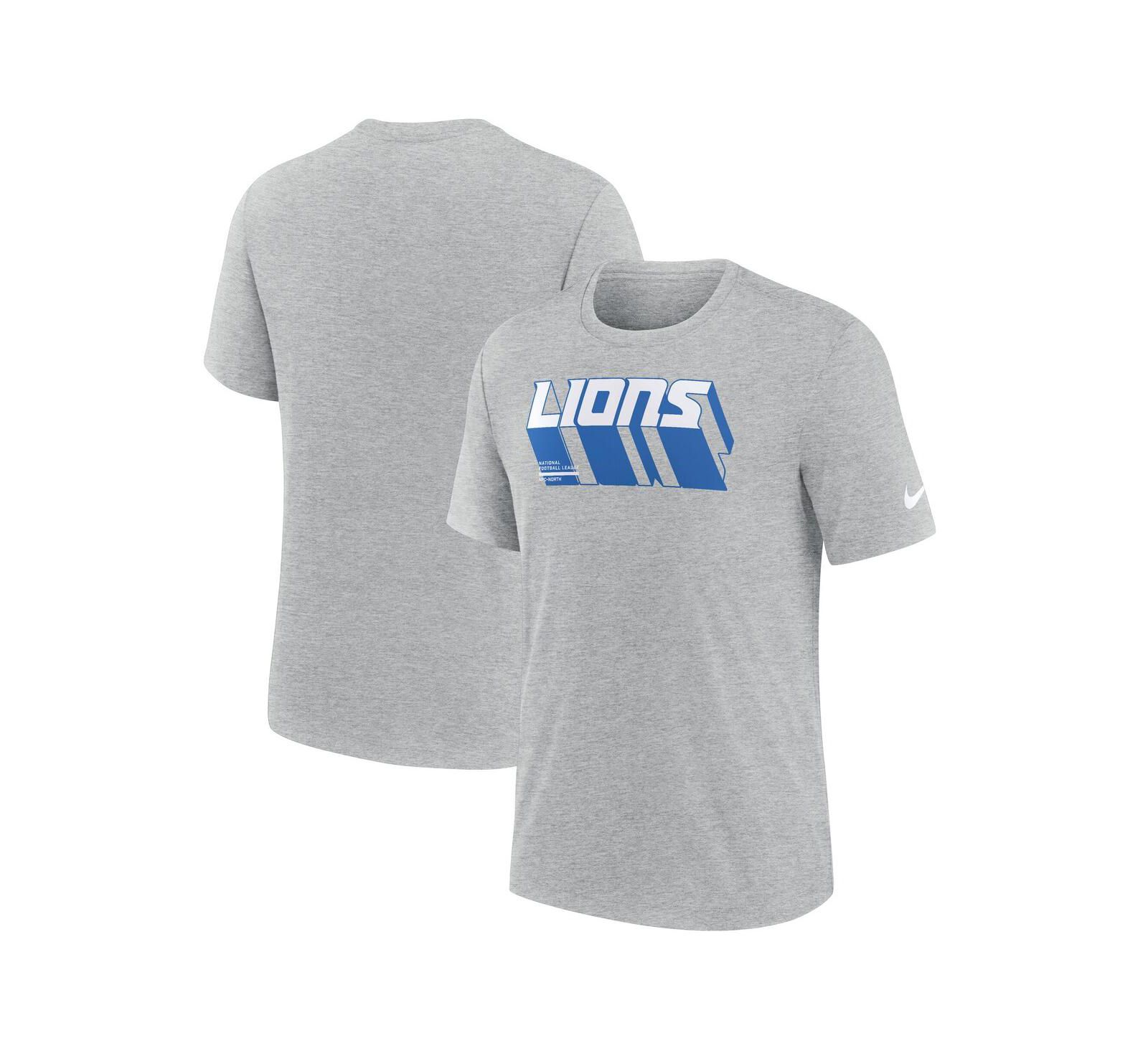 Мужская футболка Nike Detroit Lions Heather Gray Tri-Blend