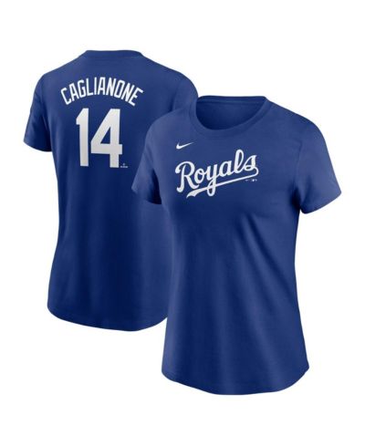 Nike Женская футболка Jac Caglianone Royal Kansas City Royals Fuse Name & Number