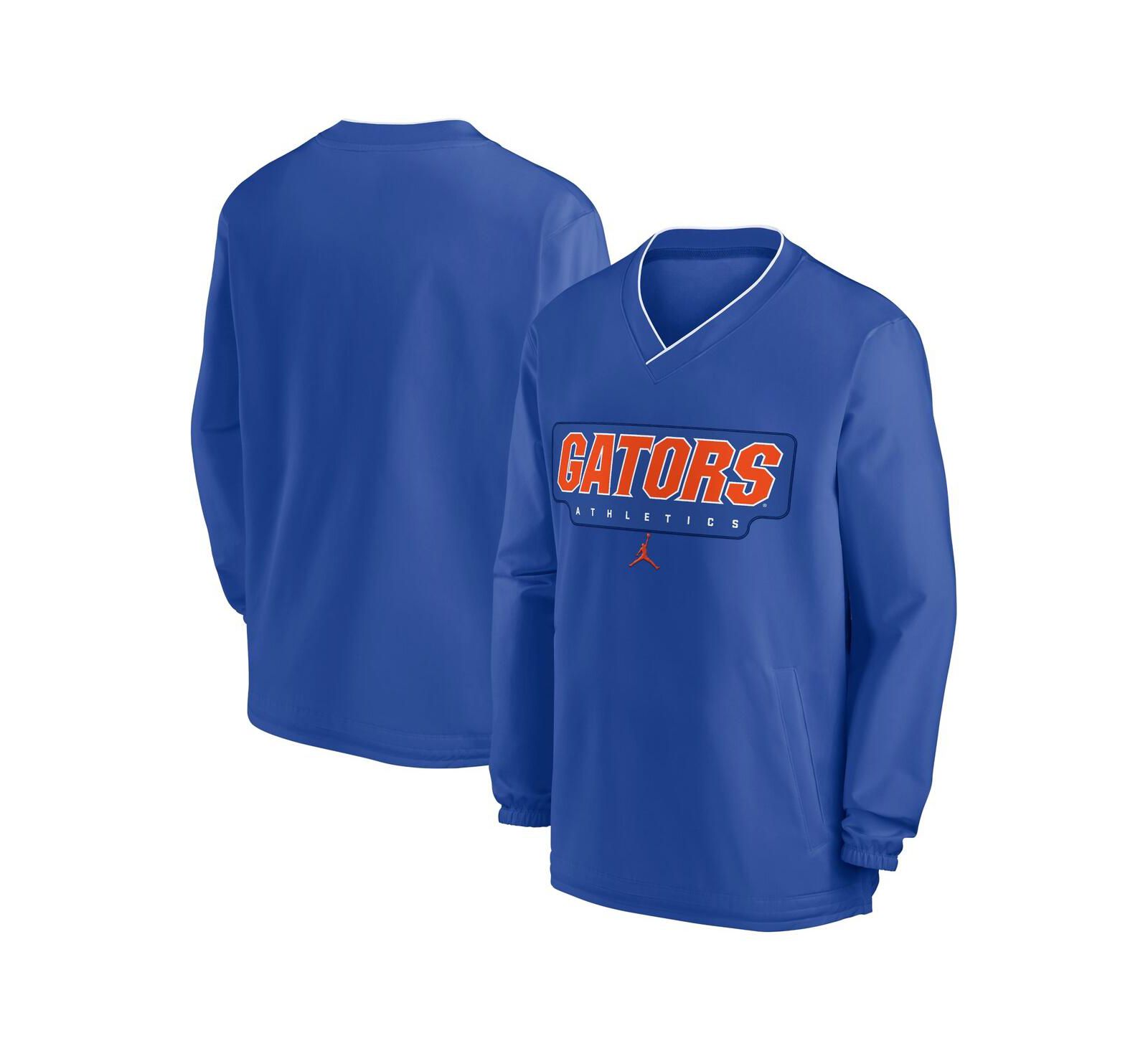 Jordan Men's Royal Florida Gators 2024 Sideline Pullover Windshirt