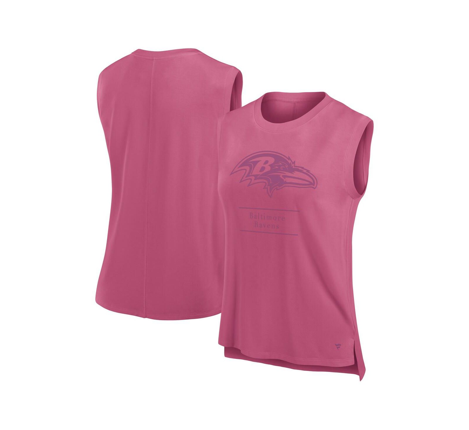 Женский топ Fanatics Pink Baltimore Ravens Studio Embrace