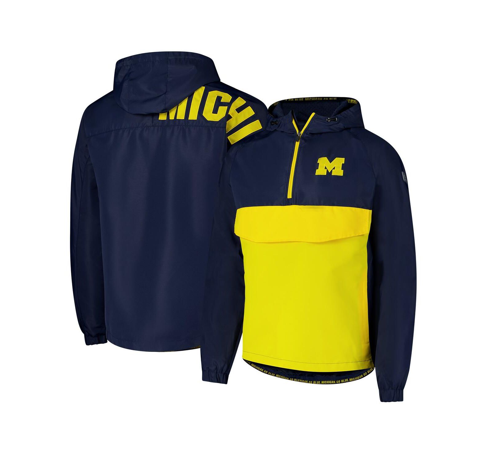 Мужская куртка Colosseum Navy Michigan Wolverines Reloaded Anorak Half-Zip