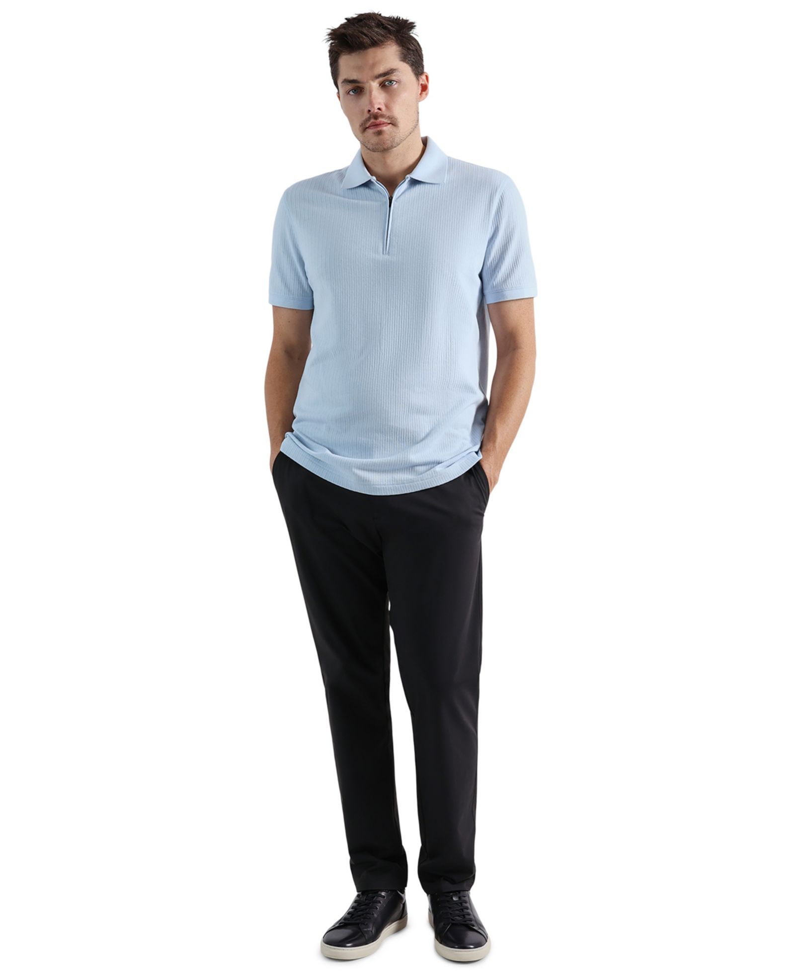 Men's Straight-Fit Sport Travel Performance Casual Pants