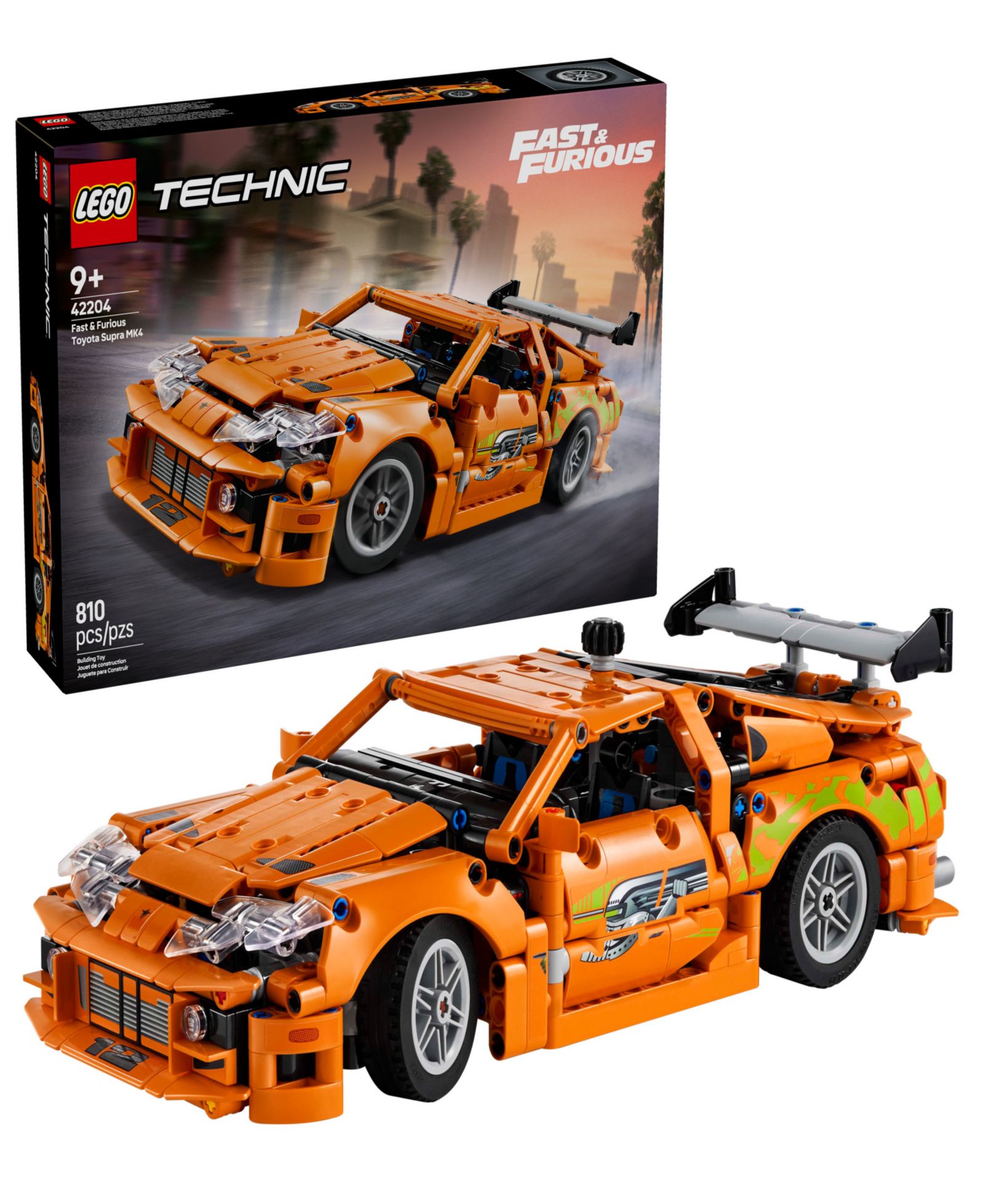 LEGO® Technic Fast and Furious Toyota Supra MK4 42204, 810 деталей