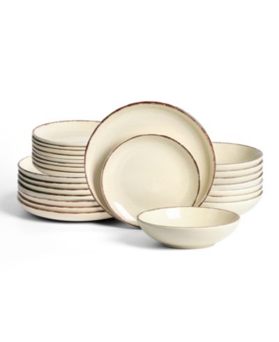 Earth & Clay Heath 24 Pc. Dinnerware Set, Service for 8