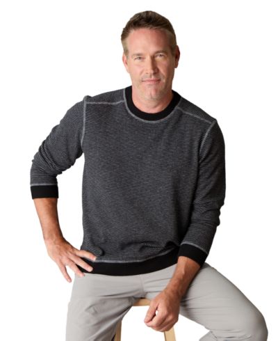 LuxLined Мужской полосатый джемпер с V-образным вырезом из шерсти мерино wool