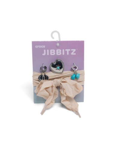 Комплект Crocs Jibbitz: шнурки и бирюзовые значки