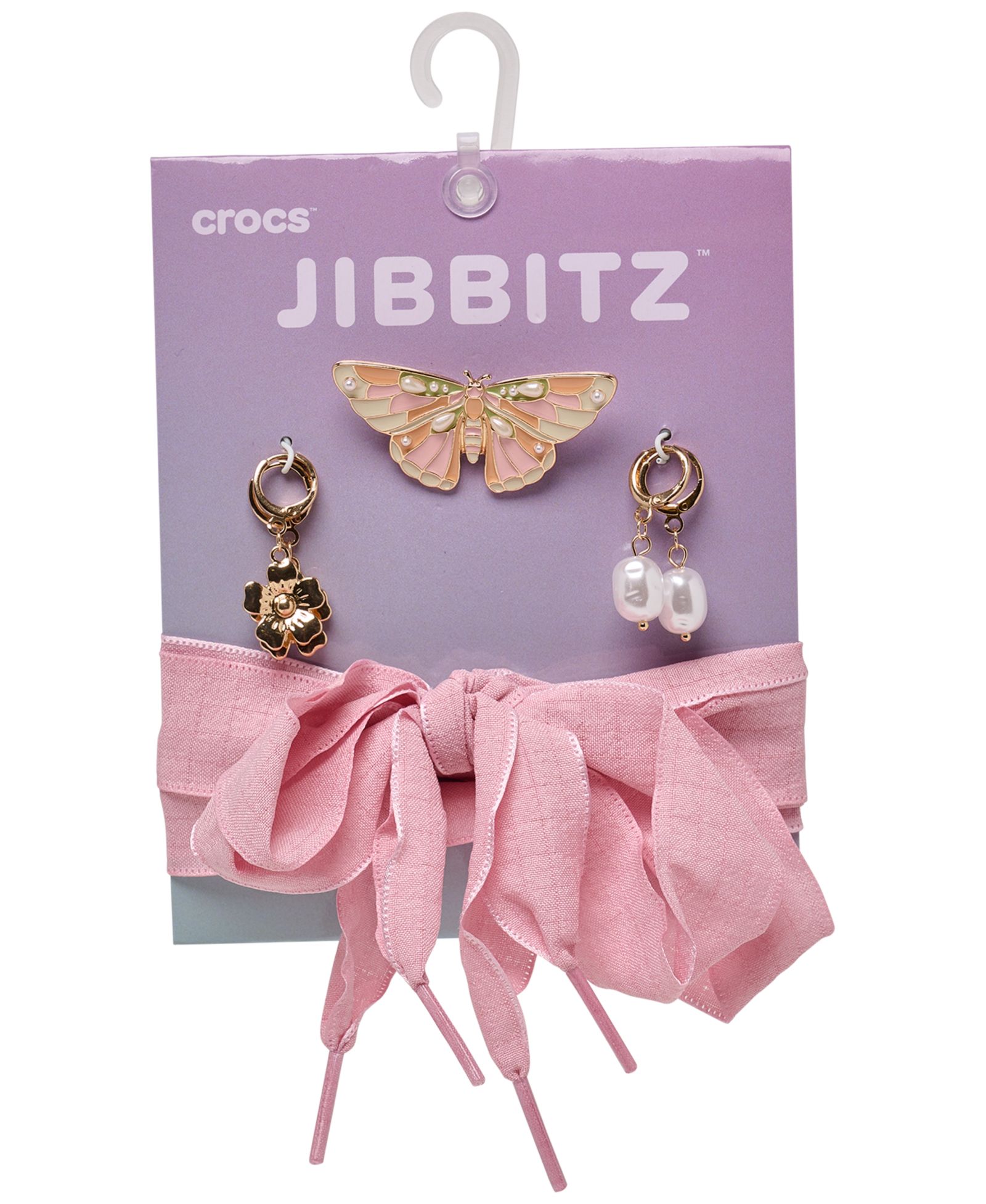 Набор шнурков и подвесок-бабочек Crocs Jibbitz