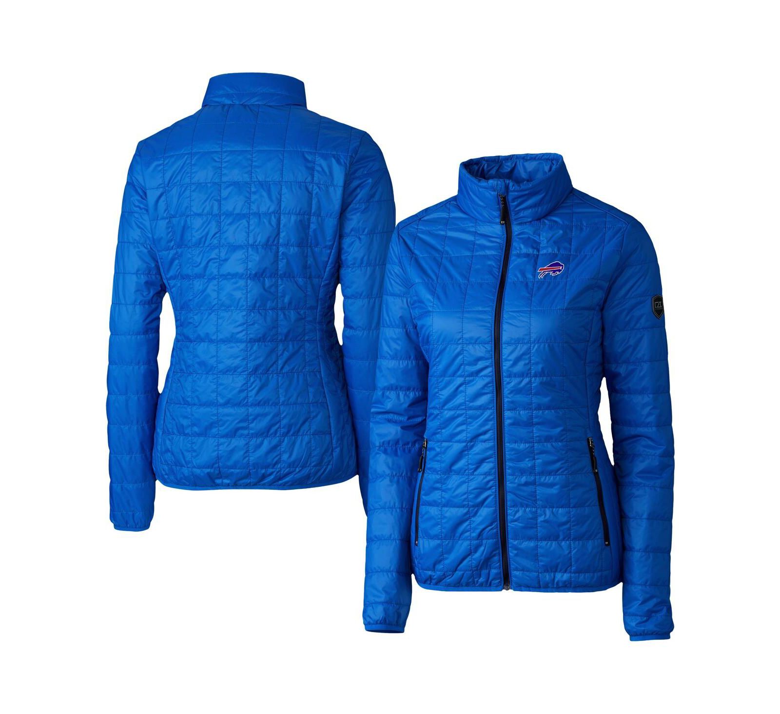 Cutter & Buck Women's Royal Buffalo Bills Rainier PrimaLoft Eco Insulated Full-Zip Puffer Jacket
