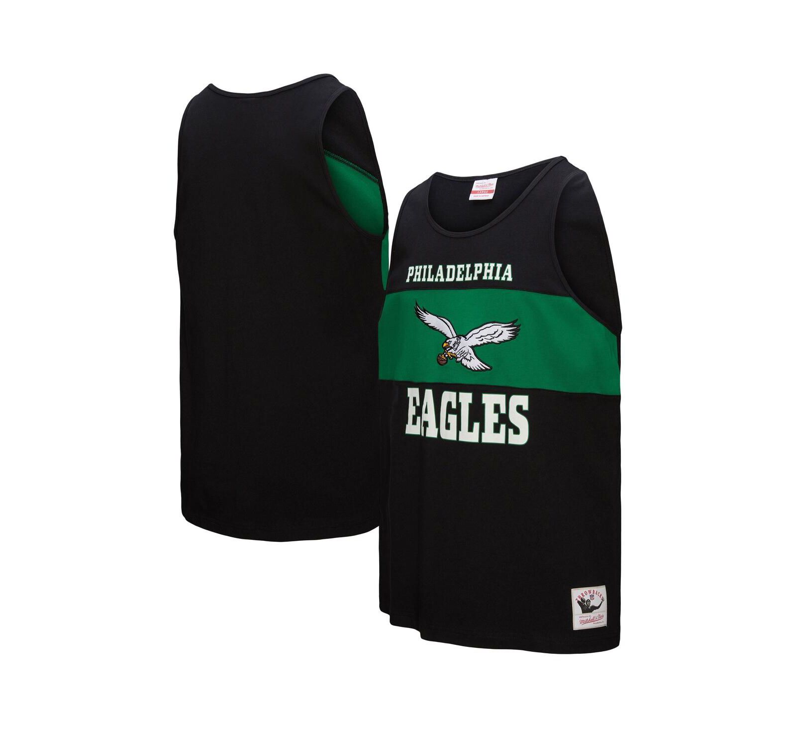 Mitchell & Ness Men's Black Philadelphia Eagles Retro Color Block Tank Top