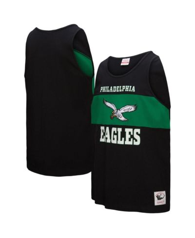 Mitchell & Ness Men's Black Philadelphia Eagles Retro Color Block Tank Top
