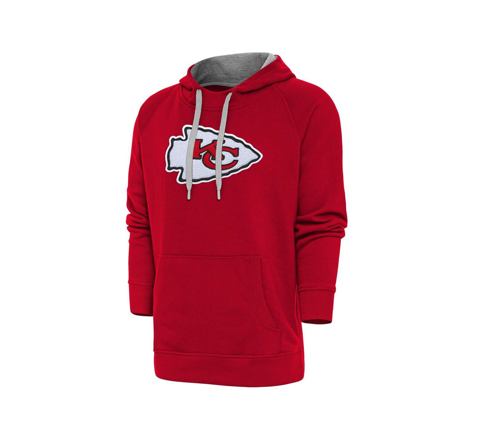 Antigua Мужское красное худи с нашивкой Kansas City Chiefs Victory Chenille