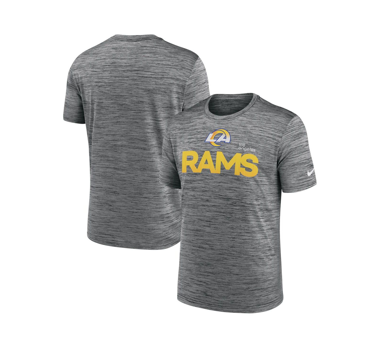 Nike Men's Anthracite Los Angeles Rams Blitz Velocity Modern Performance T-Shirt