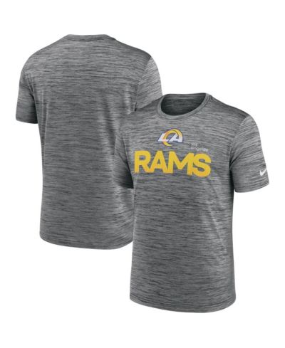 Nike Men's Anthracite Los Angeles Rams Blitz Velocity Modern Performance T-Shirt